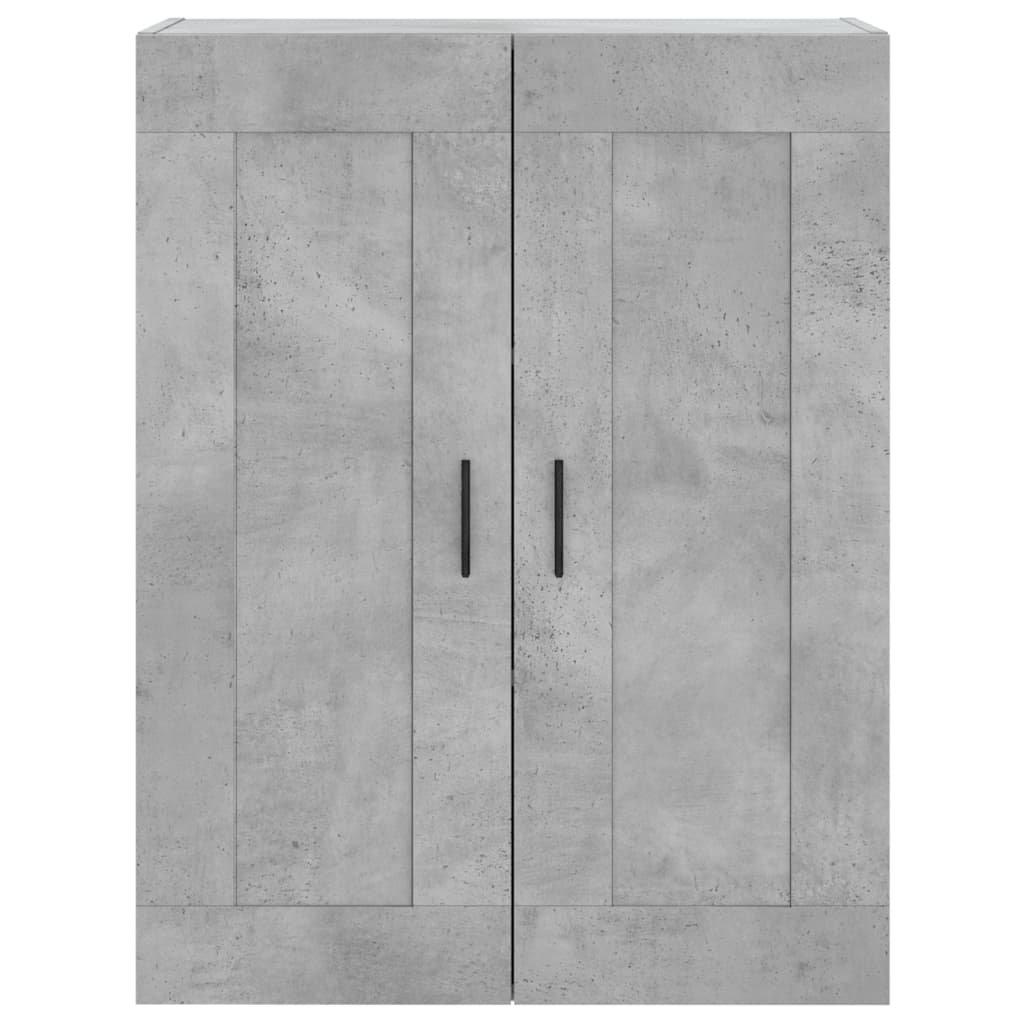 vidaXL Aparador alto madera contrachapada gris hormigón 69,5x34x180 cm