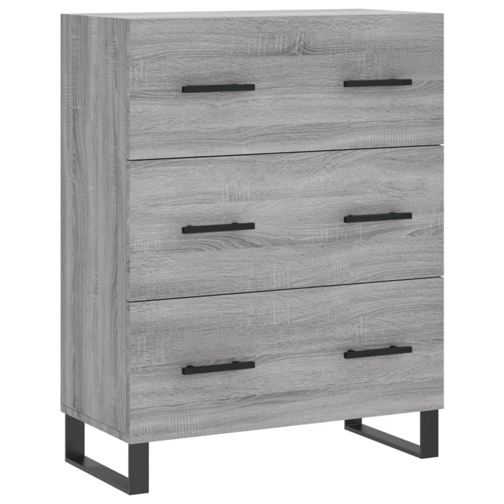 vidaXL Aparador alto madera contrachapada gris sonoma 69,5x34x180 cm