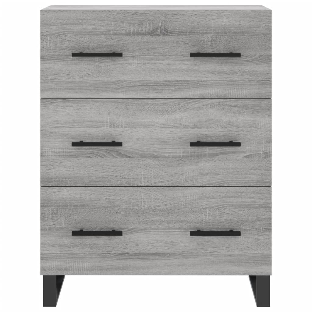 vidaXL Aparador alto madera contrachapada gris sonoma 69,5x34x180 cm