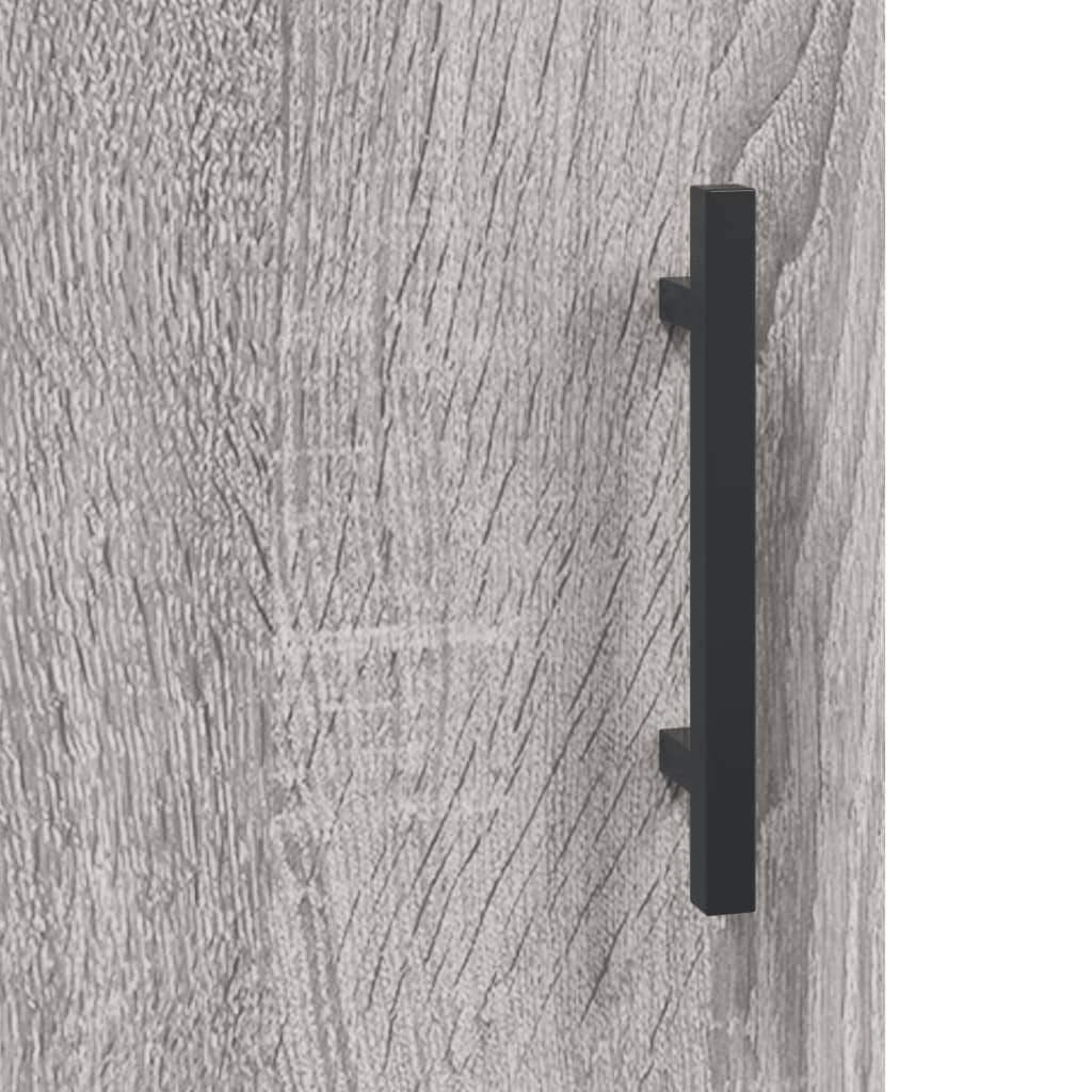 vidaXL Aparador alto madera contrachapada gris sonoma 69,5x34x180 cm