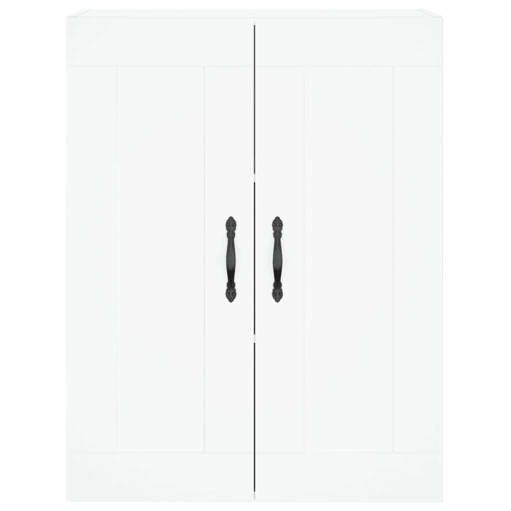 vidaXL Aparador alto madera contrachapada blanco 69,5x34x180 cm