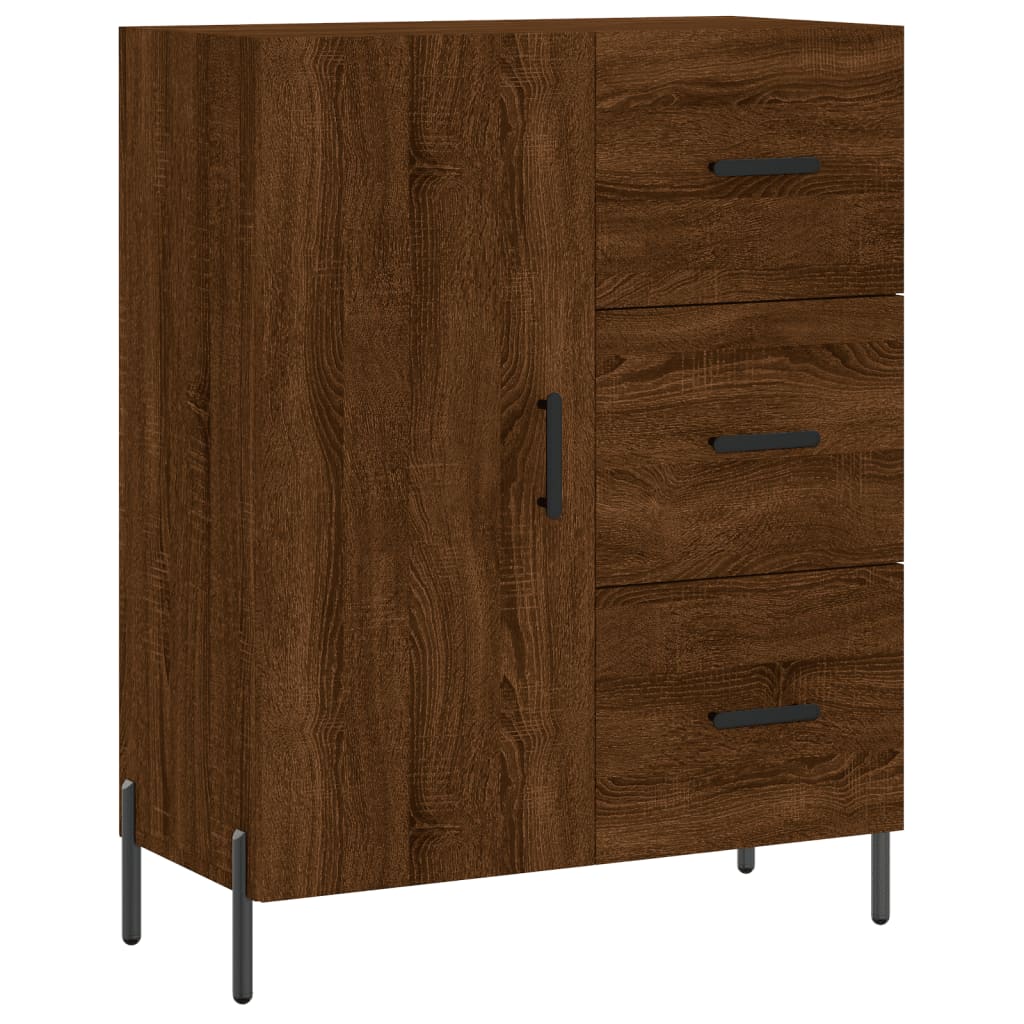 vidaXL Aparador alto madera contrachapada marrón roble 69,5x34x180 cm