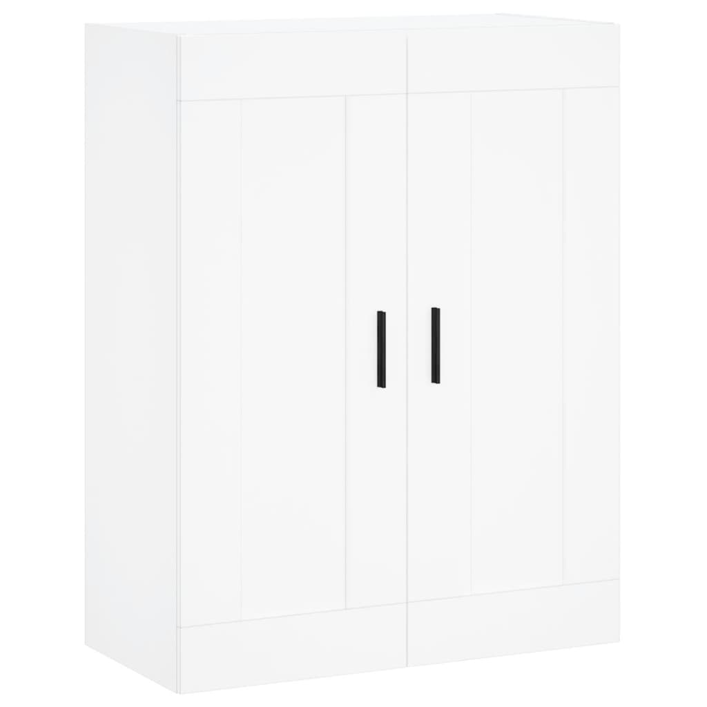 vidaXL Aparador alto madera contrachapada blanco 69,5x34x180 cm