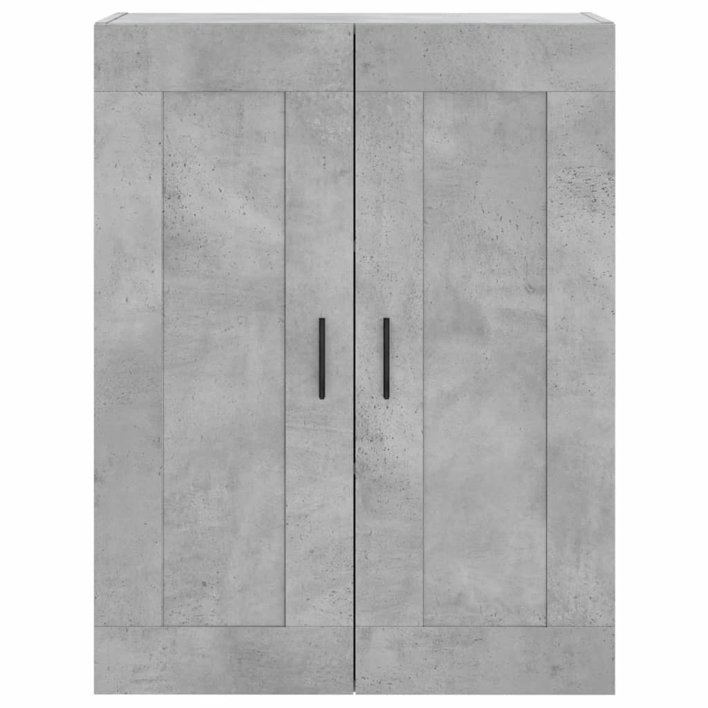 vidaXL Aparador alto madera contrachapada gris hormigón 69,5x34x180 cm