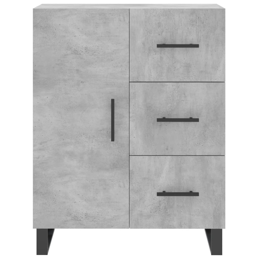 vidaXL Aparador alto madera contrachapada gris hormigón 69,5x34x180 cm