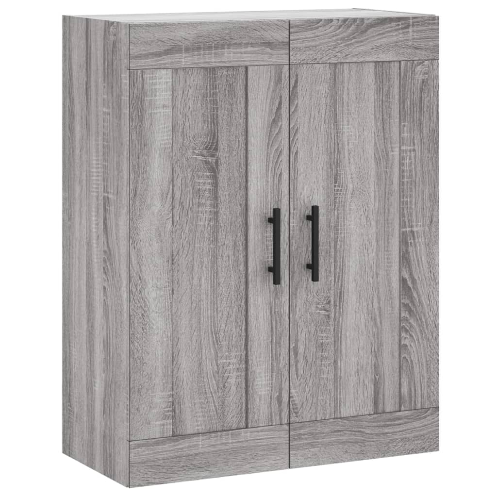 vidaXL Aparador alto madera contrachapada gris sonoma 69,5x34x180 cm