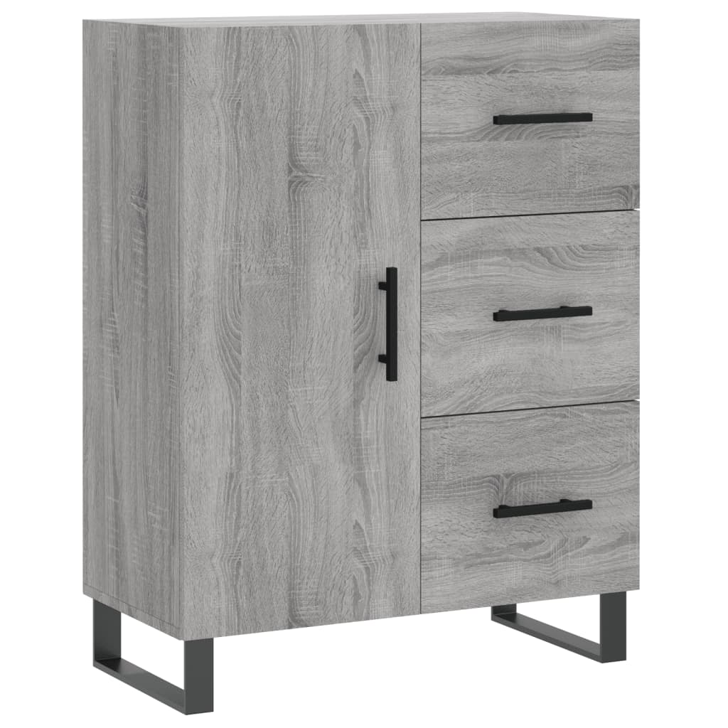 vidaXL Aparador alto madera contrachapada gris sonoma 69,5x34x180 cm