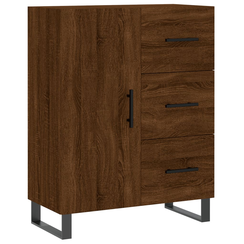 vidaXL Aparador alto madera contrachapada marrón roble 69,5x34x180 cm