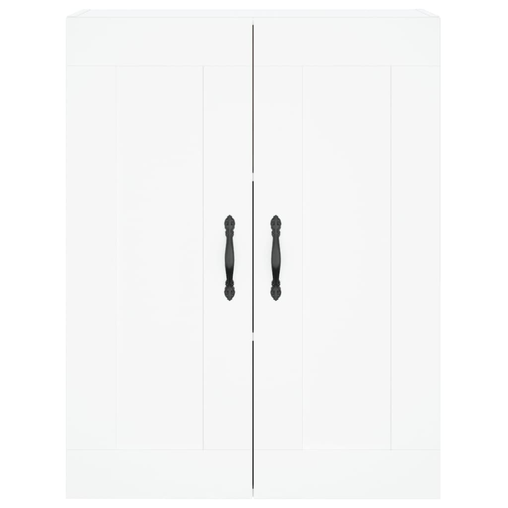 vidaXL Aparador alto madera contrachapada blanco 69,5x34x180 cm