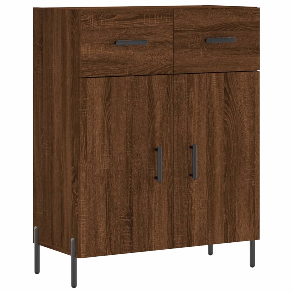 vidaXL Aparador alto madera contrachapada marrón roble 69,5x34x180 cm