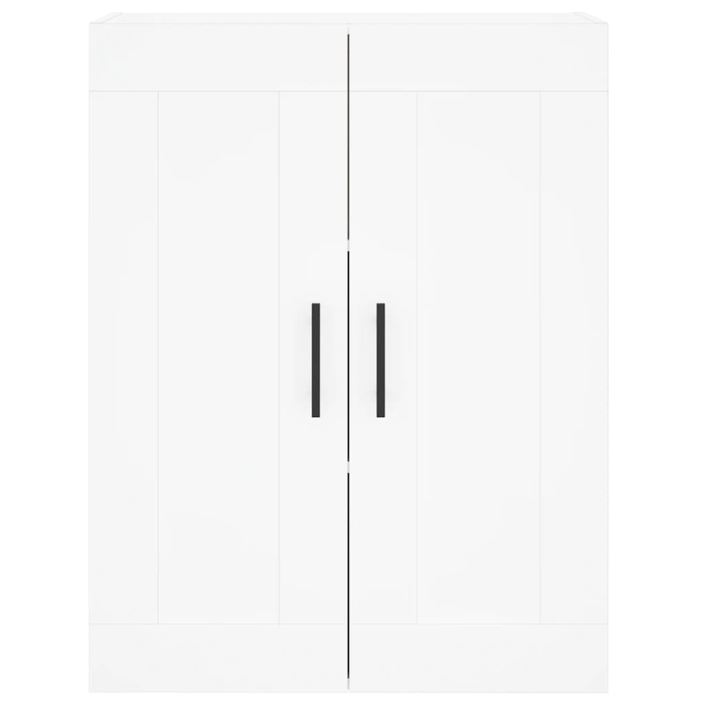 vidaXL Aparador alto madera contrachapada blanco 69,5x34x180 cm