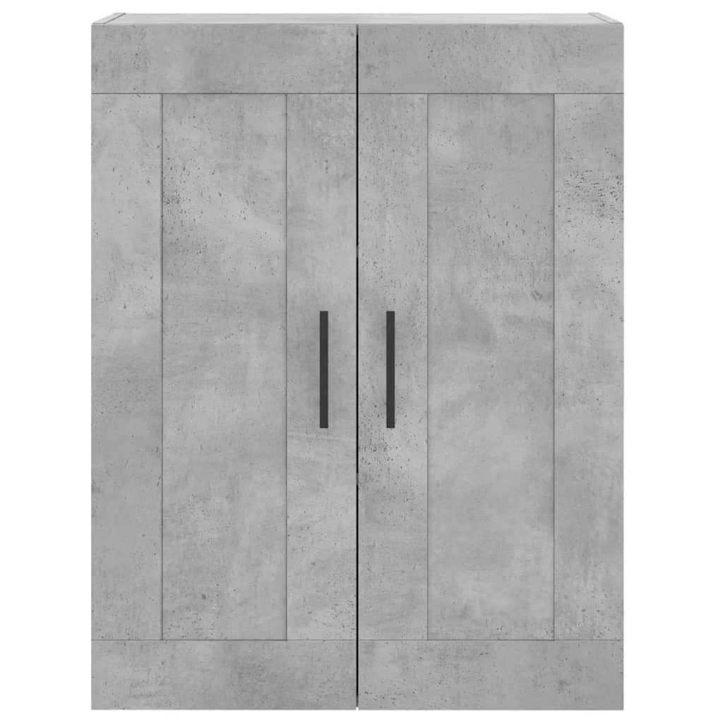 vidaXL Aparador alto madera contrachapada gris hormigón 69,5x34x180 cm