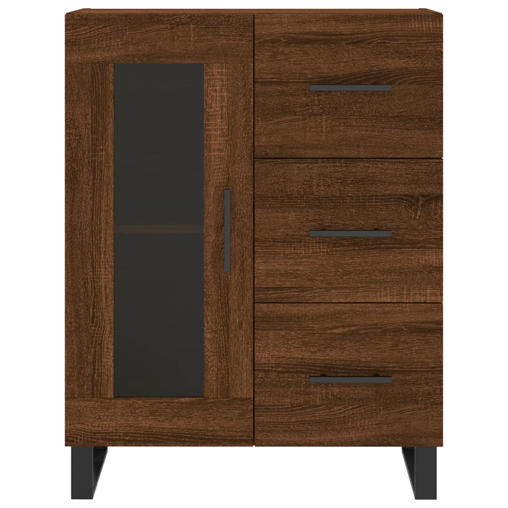 vidaXL Aparador alto madera contrachapada marrón roble 69,5x34x180 cm