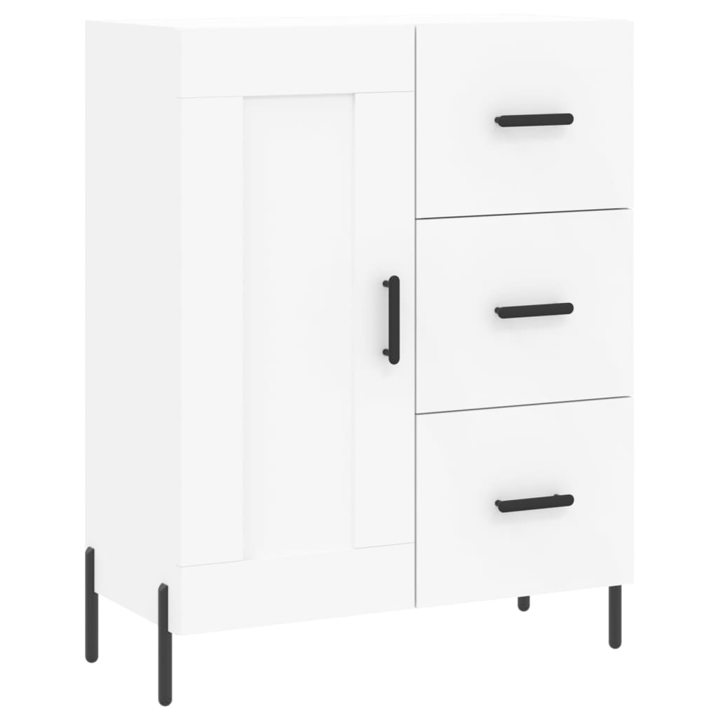 vidaXL Aparador alto madera contrachapada blanco 69,5x34x180 cm