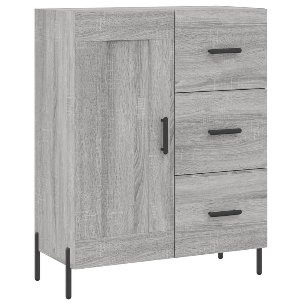 vidaXL Aparador alto madera contrachapada gris sonoma 69,5x34x180 cm