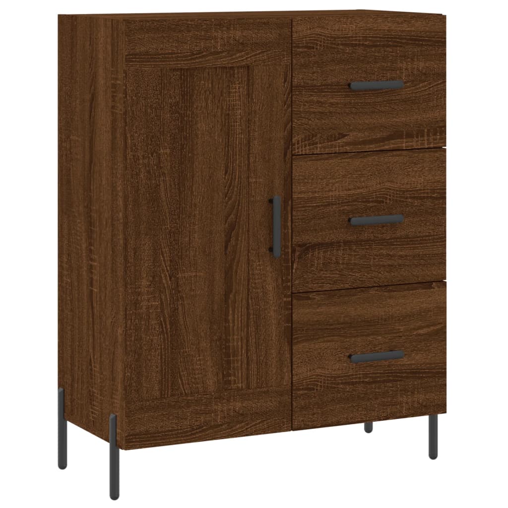 vidaXL Aparador alto madera contrachapada marrón roble 69,5x34x180 cm