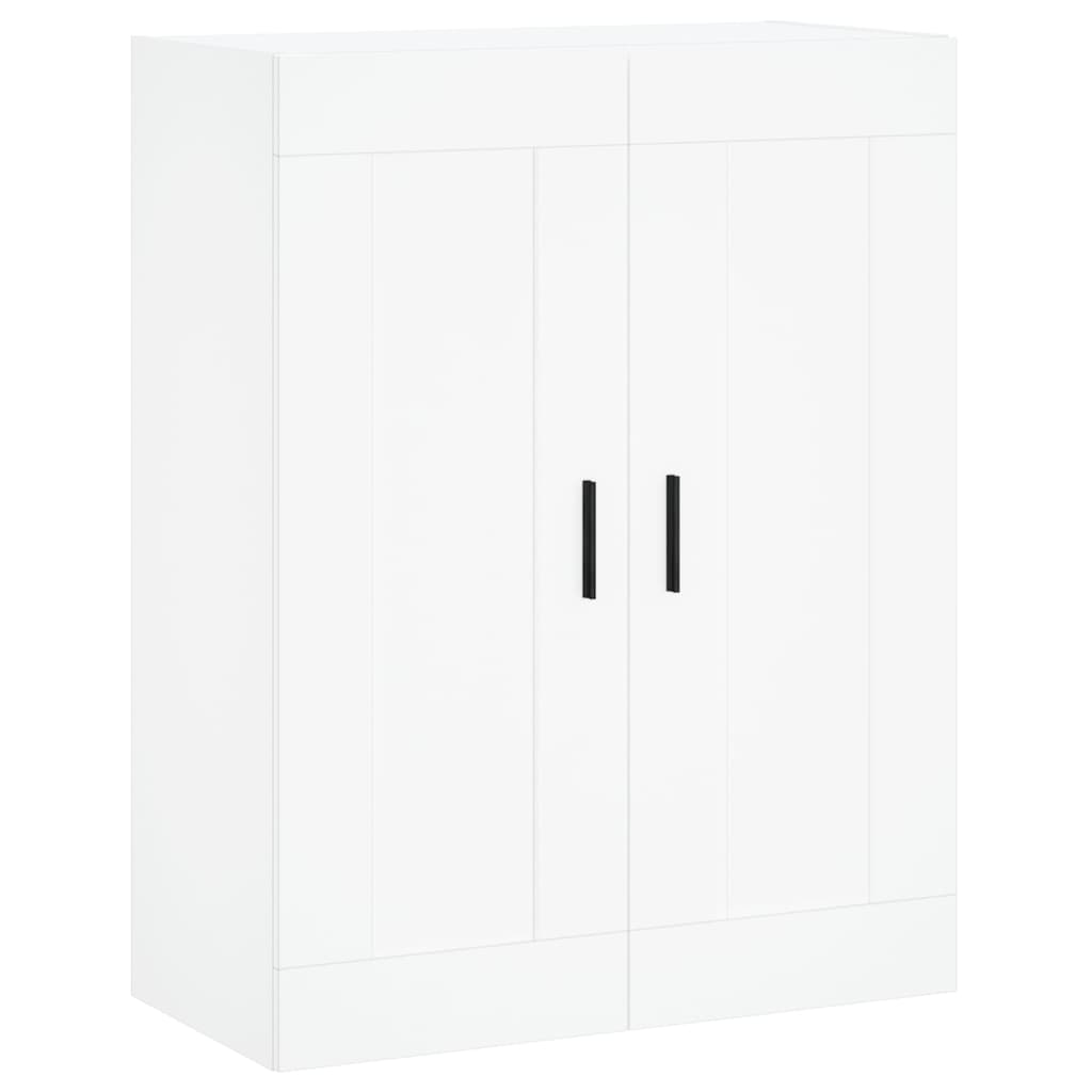 vidaXL Aparador alto madera contrachapada blanco 69,5x34x180 cm