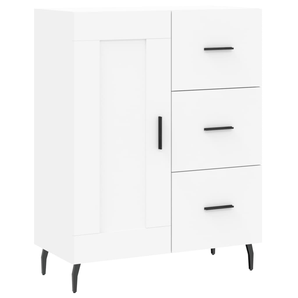 vidaXL Aparador alto madera contrachapada blanco 69,5x34x180 cm