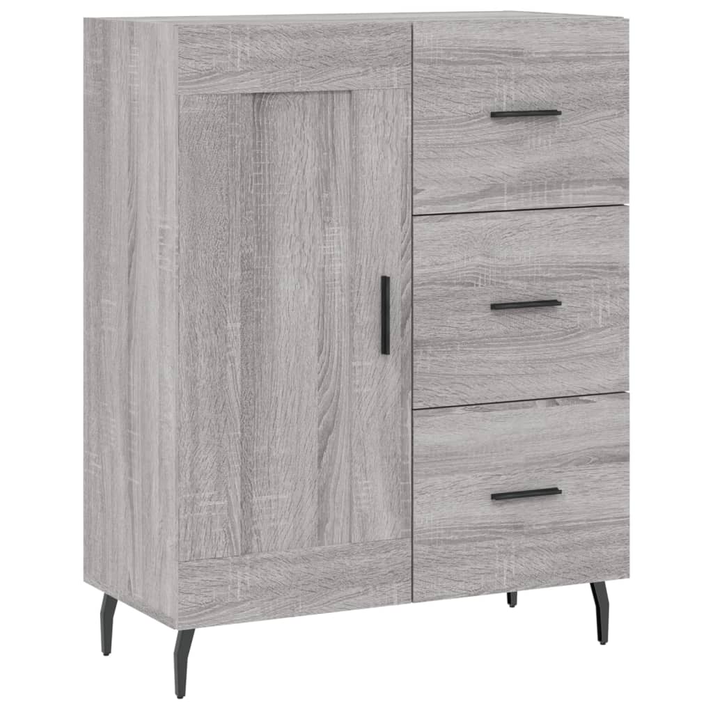 vidaXL Aparador alto madera contrachapada gris sonoma 69,5x34x180 cm