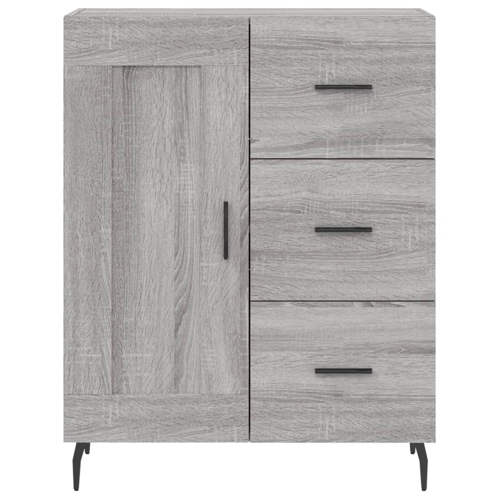 vidaXL Aparador alto madera contrachapada gris sonoma 69,5x34x180 cm