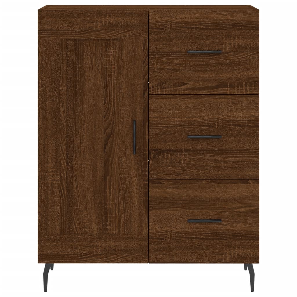 vidaXL Aparador alto madera contrachapada marrón roble 69,5x34x180 cm