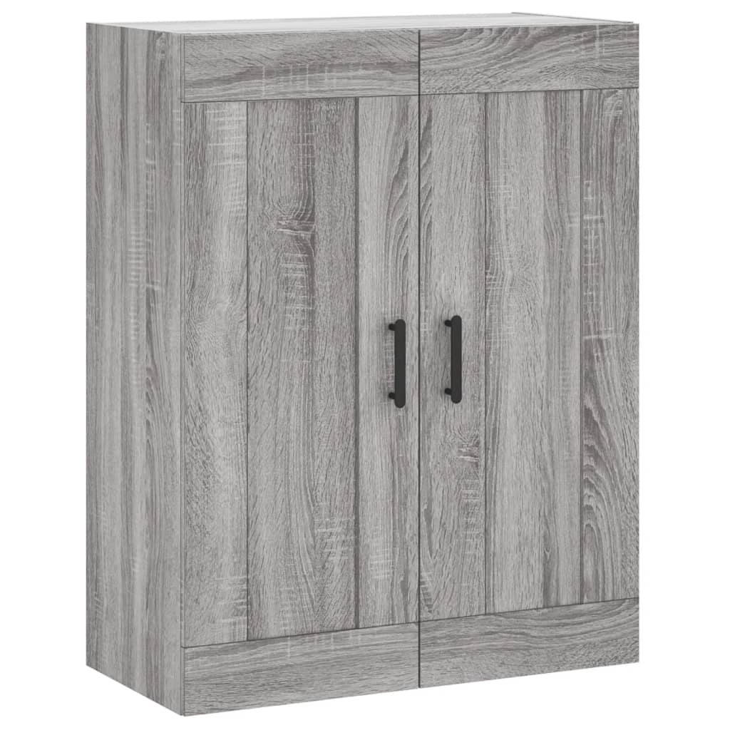 vidaXL Aparador alto madera contrachapada gris sonoma 69,5x34x180 cm