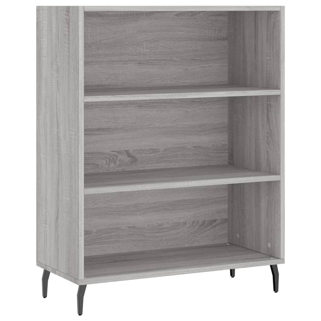 vidaXL Aparador alto madera contrachapada gris sonoma 69,5x34x180 cm