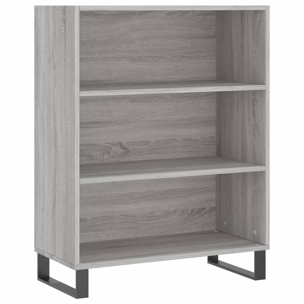 vidaXL Aparador alto madera contrachapada gris sonoma 69,5x34x180 cm