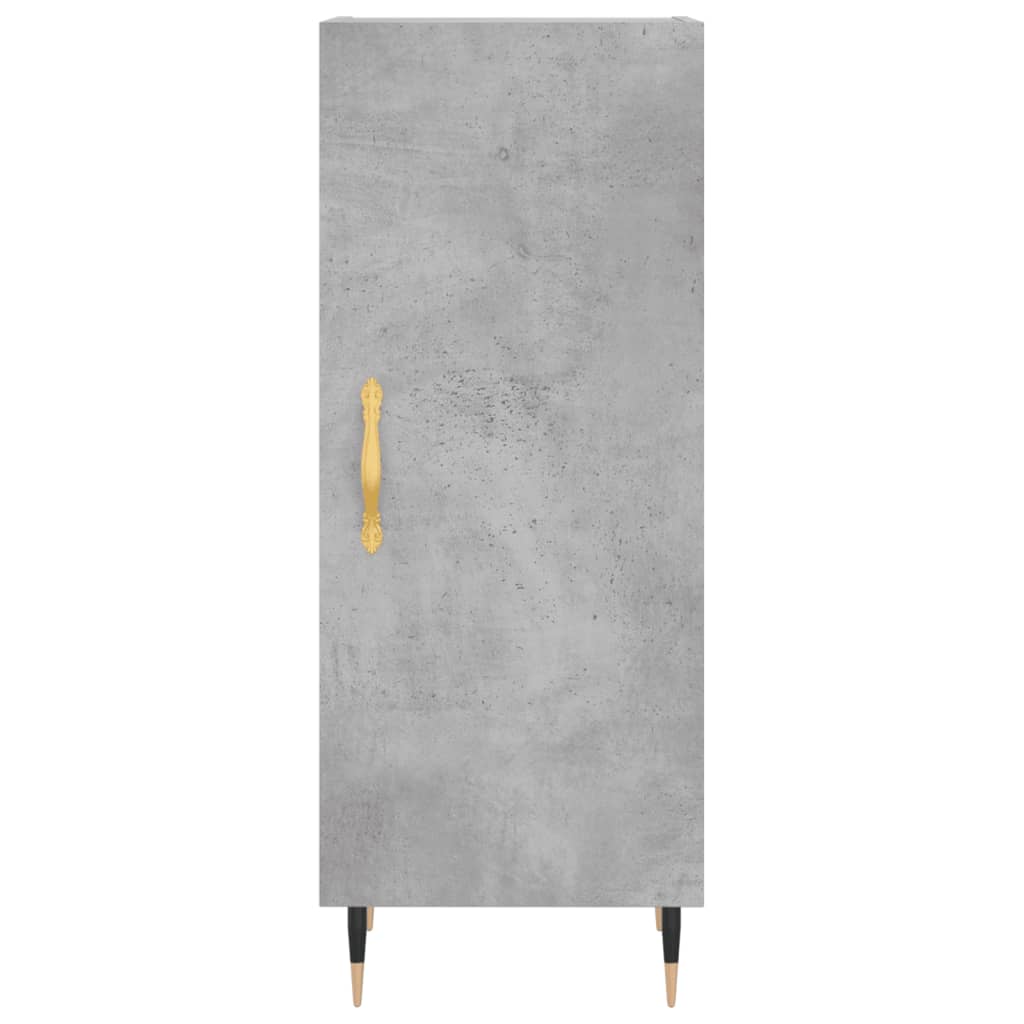 vidaXL Aparador de madera contrachapada gris hormigón 34,5x34x180 cm