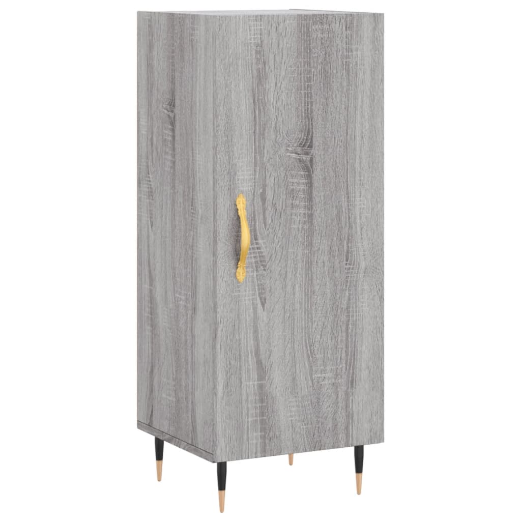 vidaXL Aparador alto madera contrachapada gris Sonoma 34,5x34x180 cm