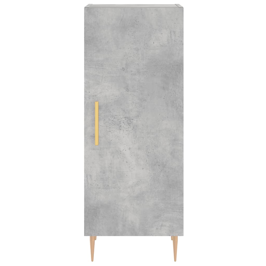 vidaXL Aparador de madera contrachapada gris hormigón 34,5x34x180 cm