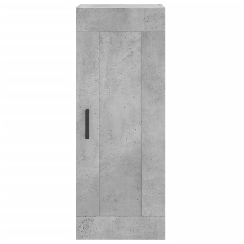 vidaXL Aparador de madera contrachapada gris hormigón 34,5x34x180 cm