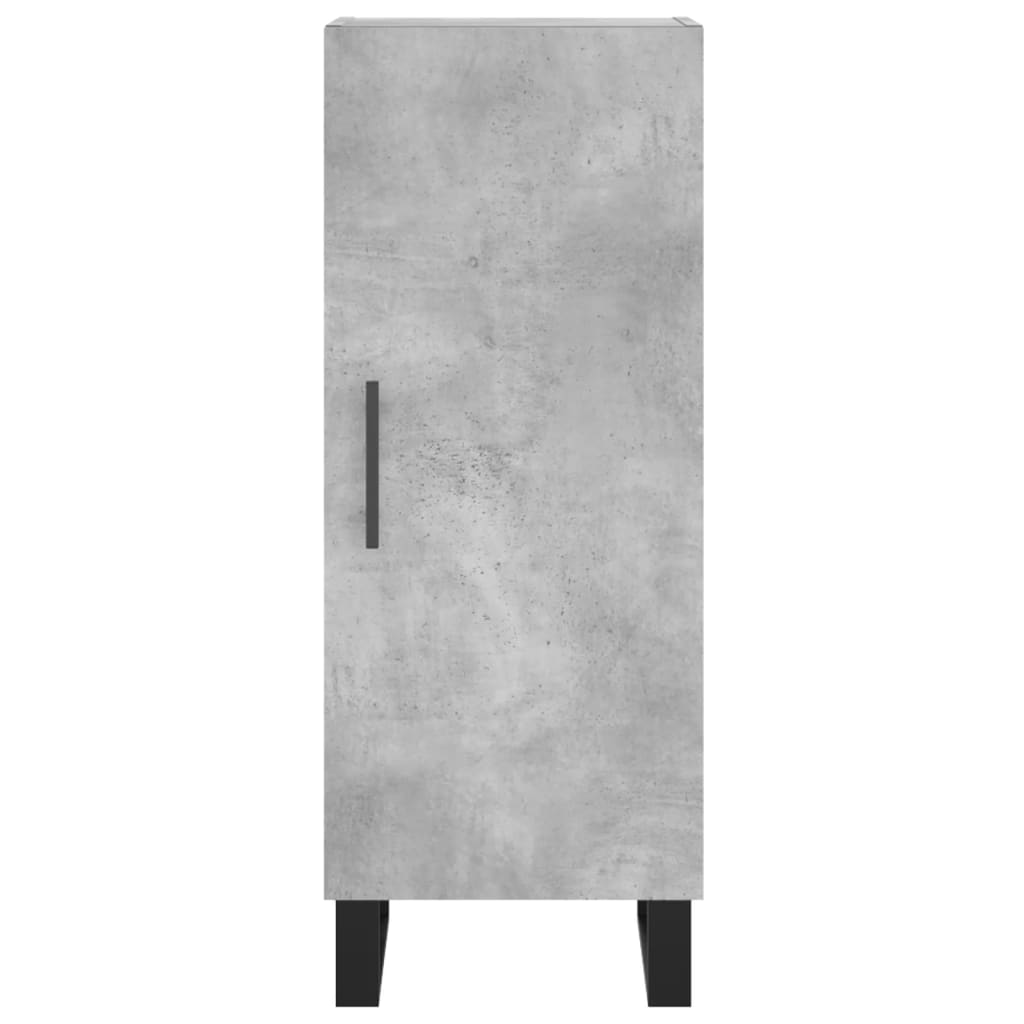 vidaXL Aparador de madera contrachapada gris hormigón 34,5x34x180 cm