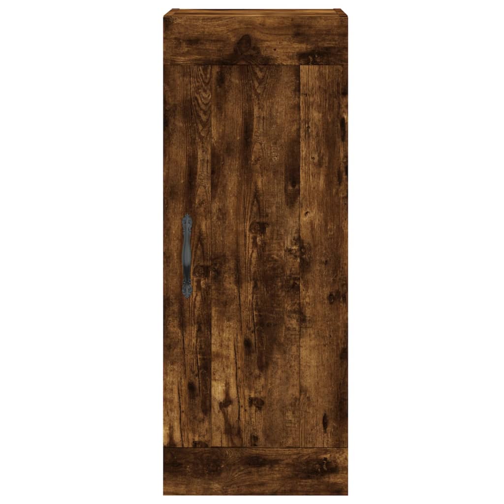 vidaXL Aparador de madera contrachapada roble ahumado 34,5x34x180 cm