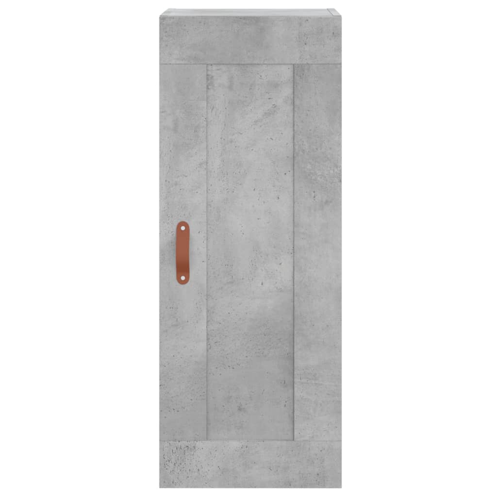 vidaXL Aparador de madera contrachapada gris hormigón 34,5x34x180 cm