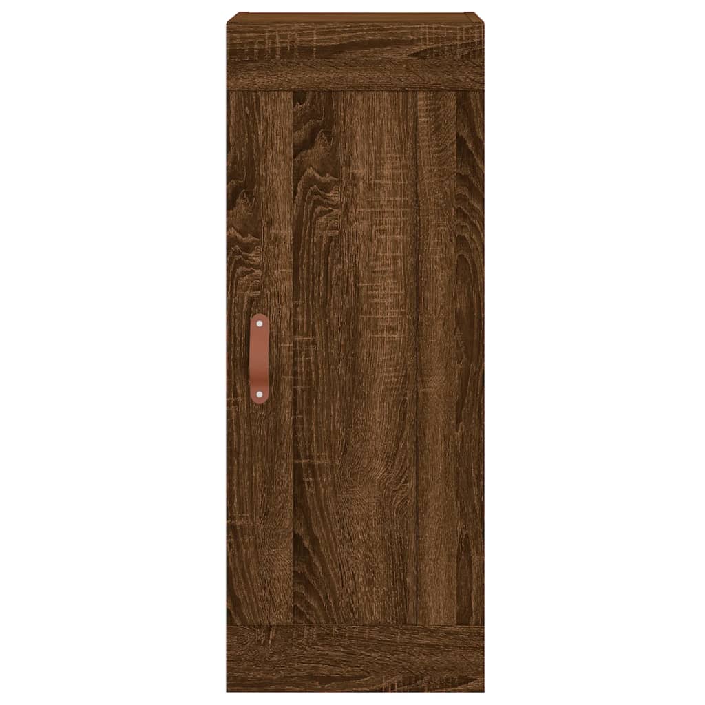 vidaXL Aparador alto madera contrachapada roble marrón 34,5x34x180 cm