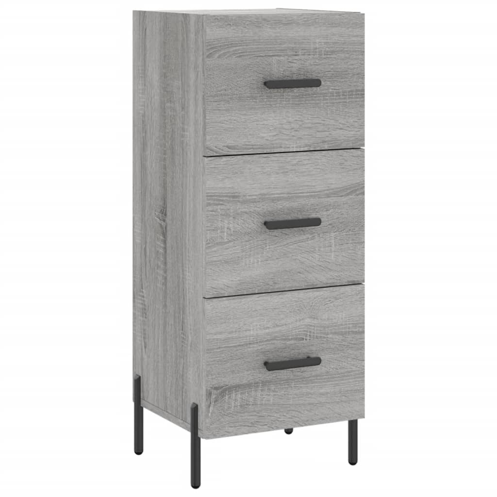 vidaXL Aparador alto madera contrachapada gris Sonoma 34,5x34x180 cm