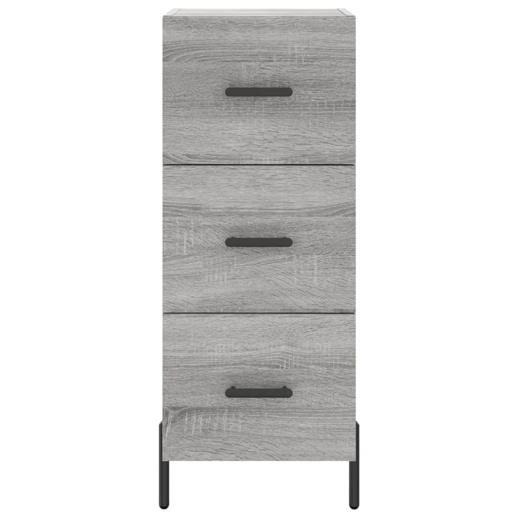 vidaXL Aparador alto madera contrachapada gris Sonoma 34,5x34x180 cm