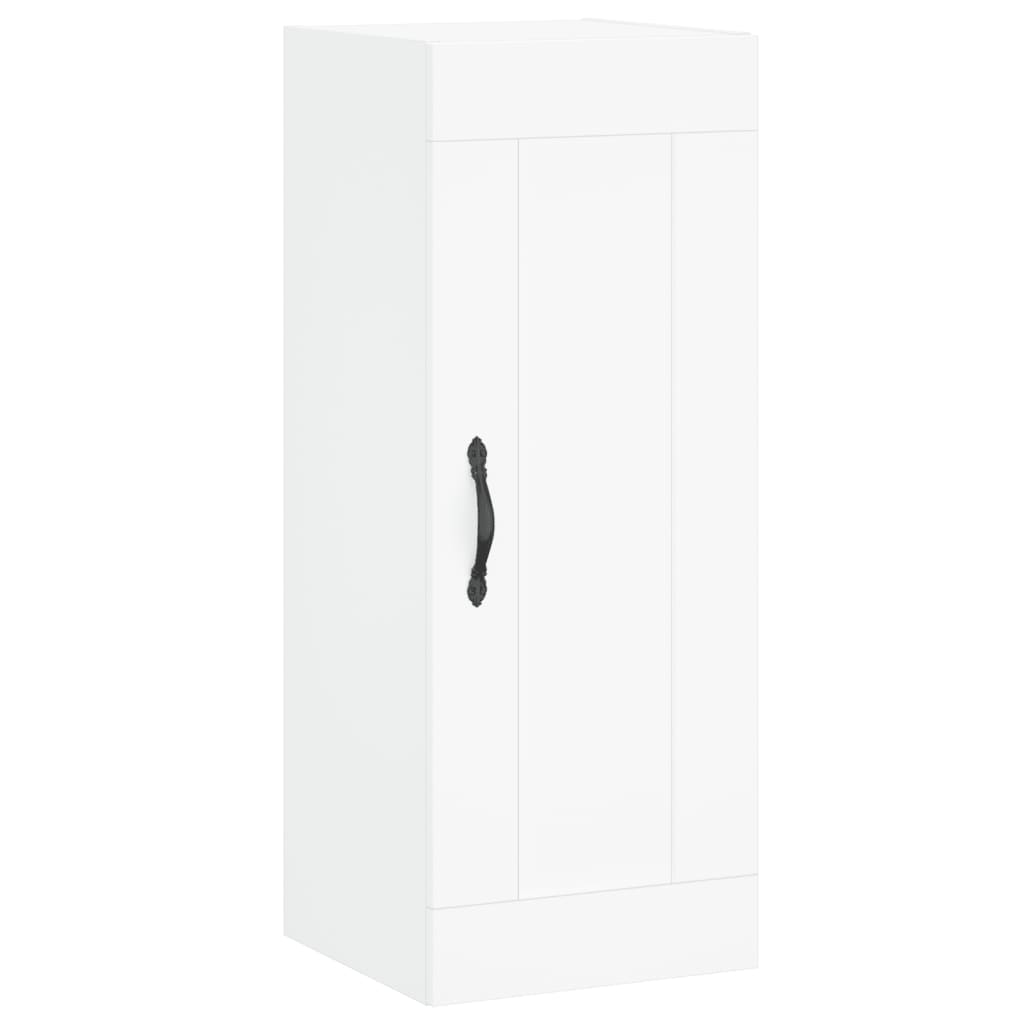 vidaXL Aparador alto madera contrachapada blanco 34,5x34x180 cm