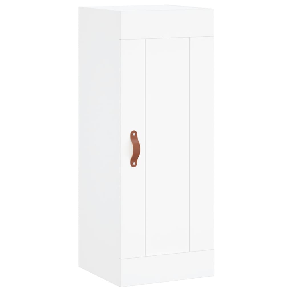 vidaXL Aparador alto madera contrachapada blanco 34,5x34x180 cm