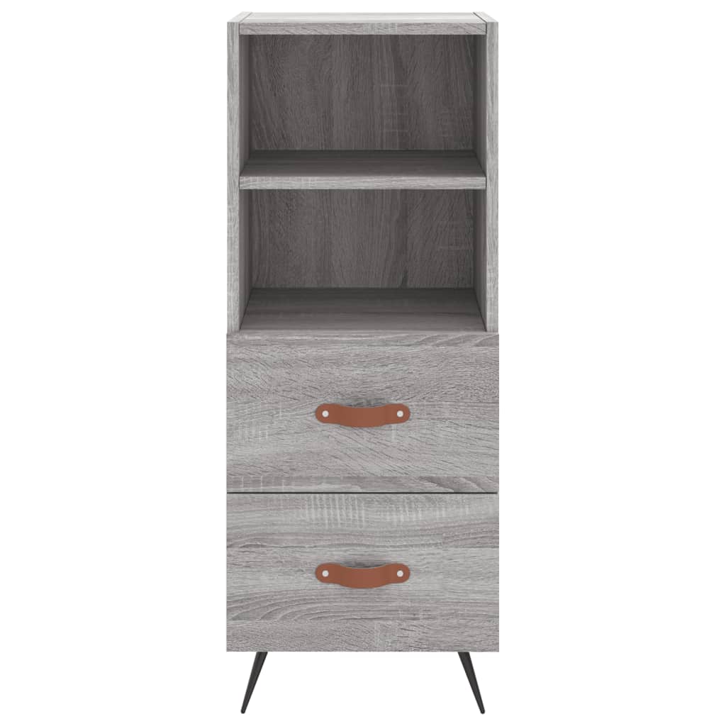 vidaXL Aparador alto madera contrachapada gris Sonoma 34,5x34x180 cm