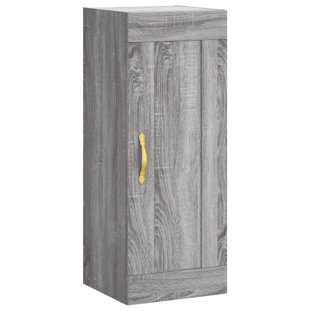 vidaXL Aparador alto madera contrachapada gris Sonoma 34,5x34x180 cm