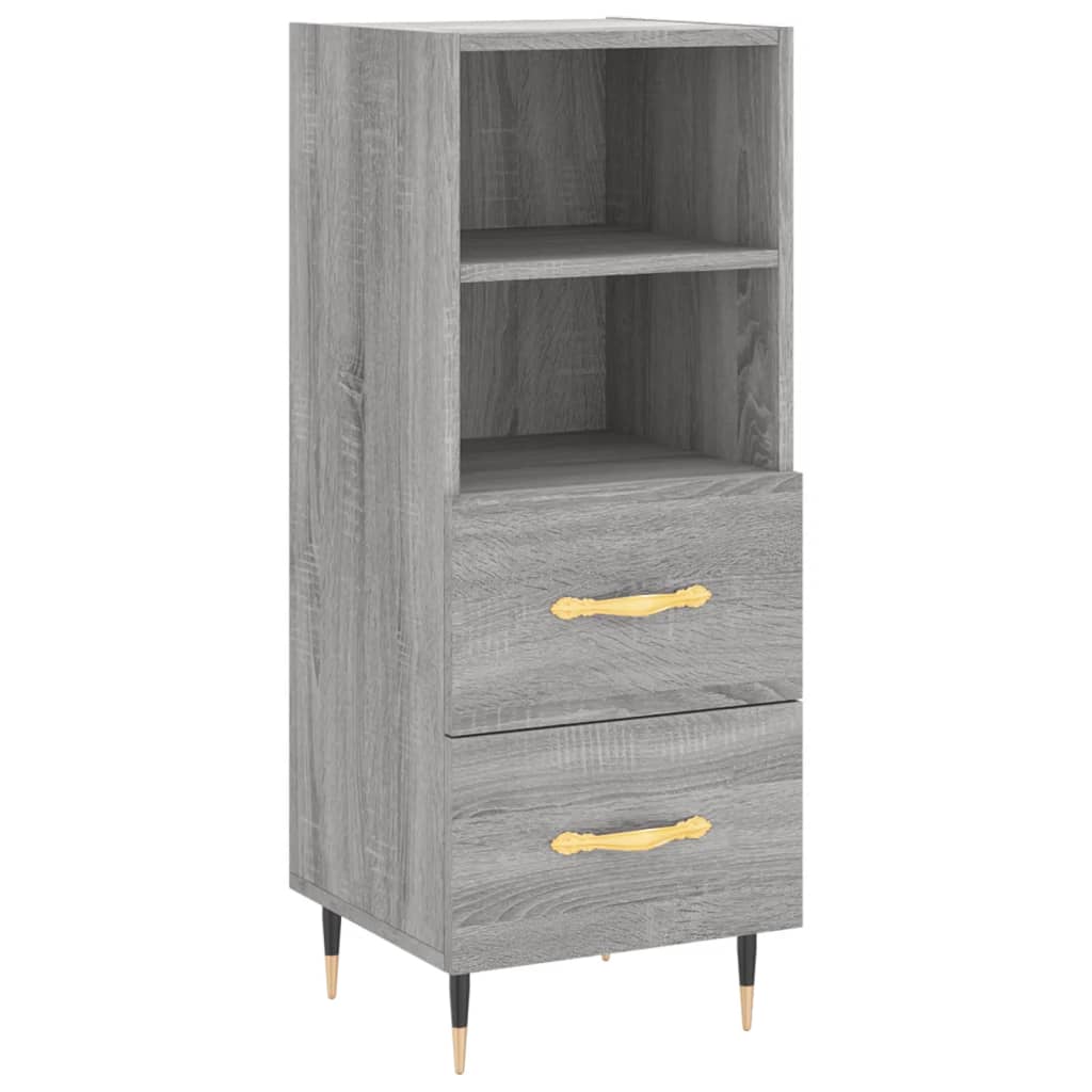 vidaXL Aparador alto madera contrachapada gris Sonoma 34,5x34x180 cm