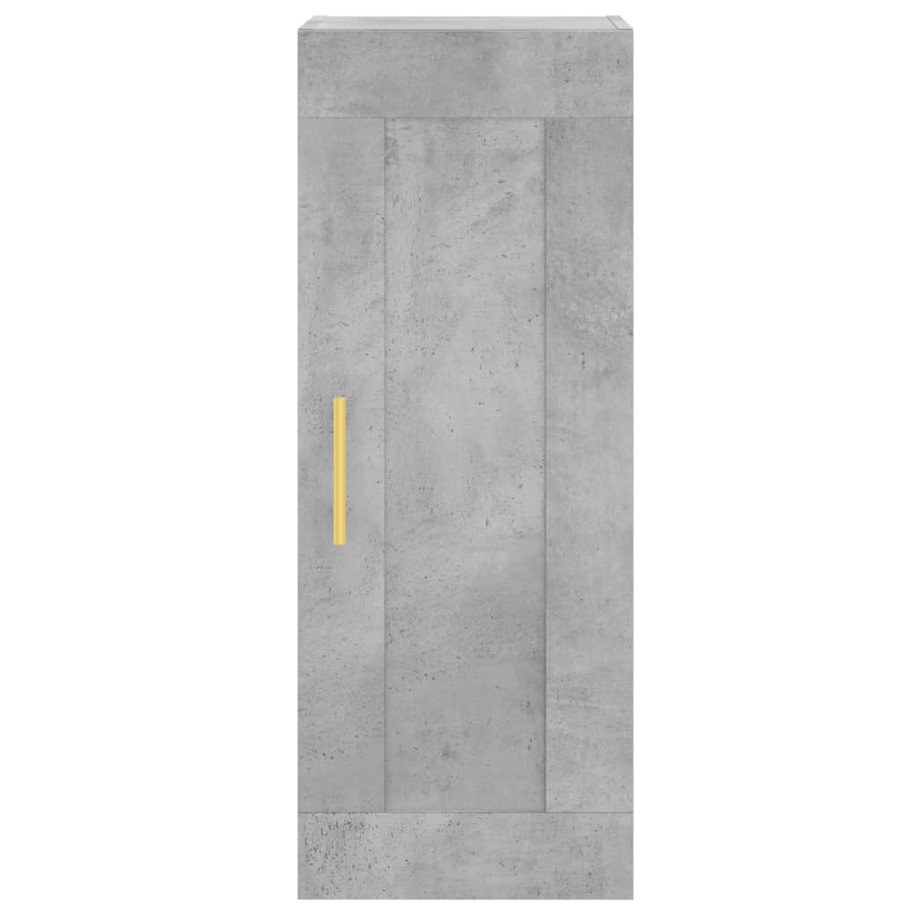 vidaXL Aparador de madera contrachapada gris hormigón 34,5x34x180 cm