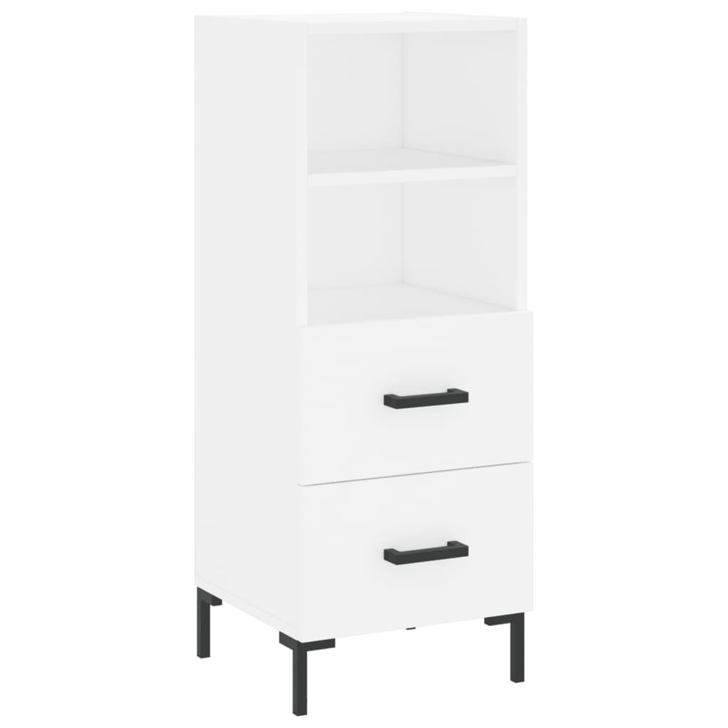 vidaXL Aparador alto madera contrachapada blanco 34,5x34x180 cm