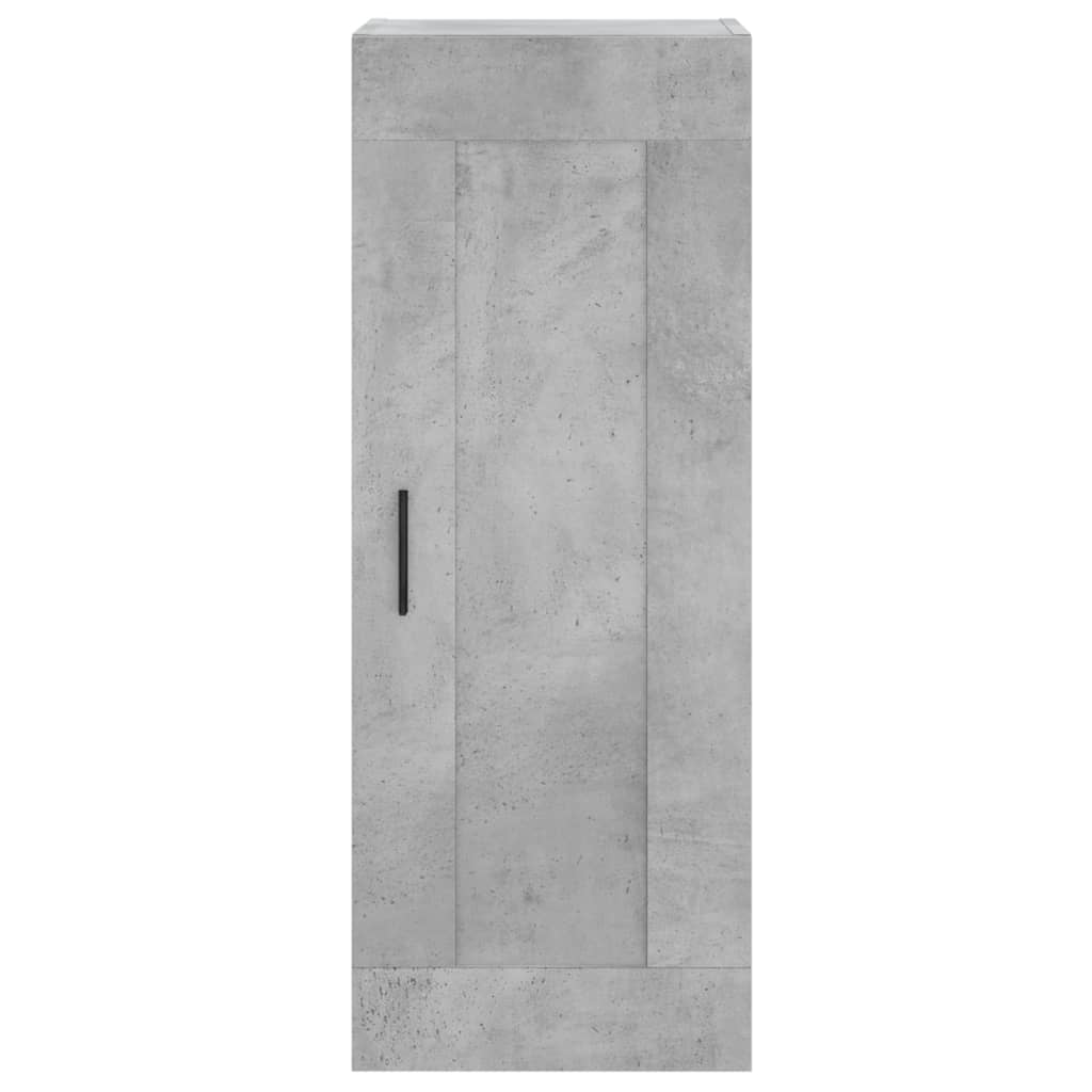 vidaXL Aparador de madera contrachapada gris hormigón 34,5x34x180 cm