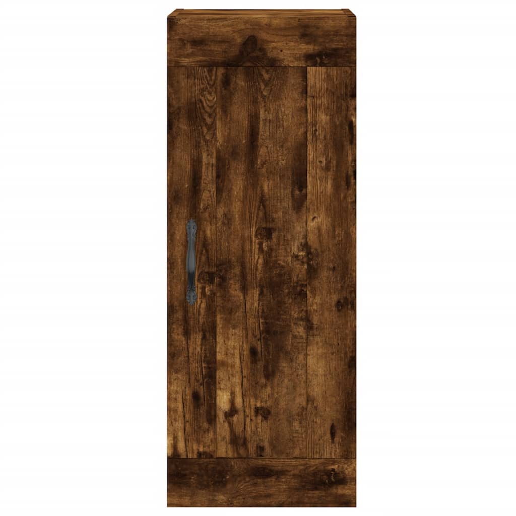 vidaXL Aparador de madera contrachapada roble ahumado 34,5x34x180 cm