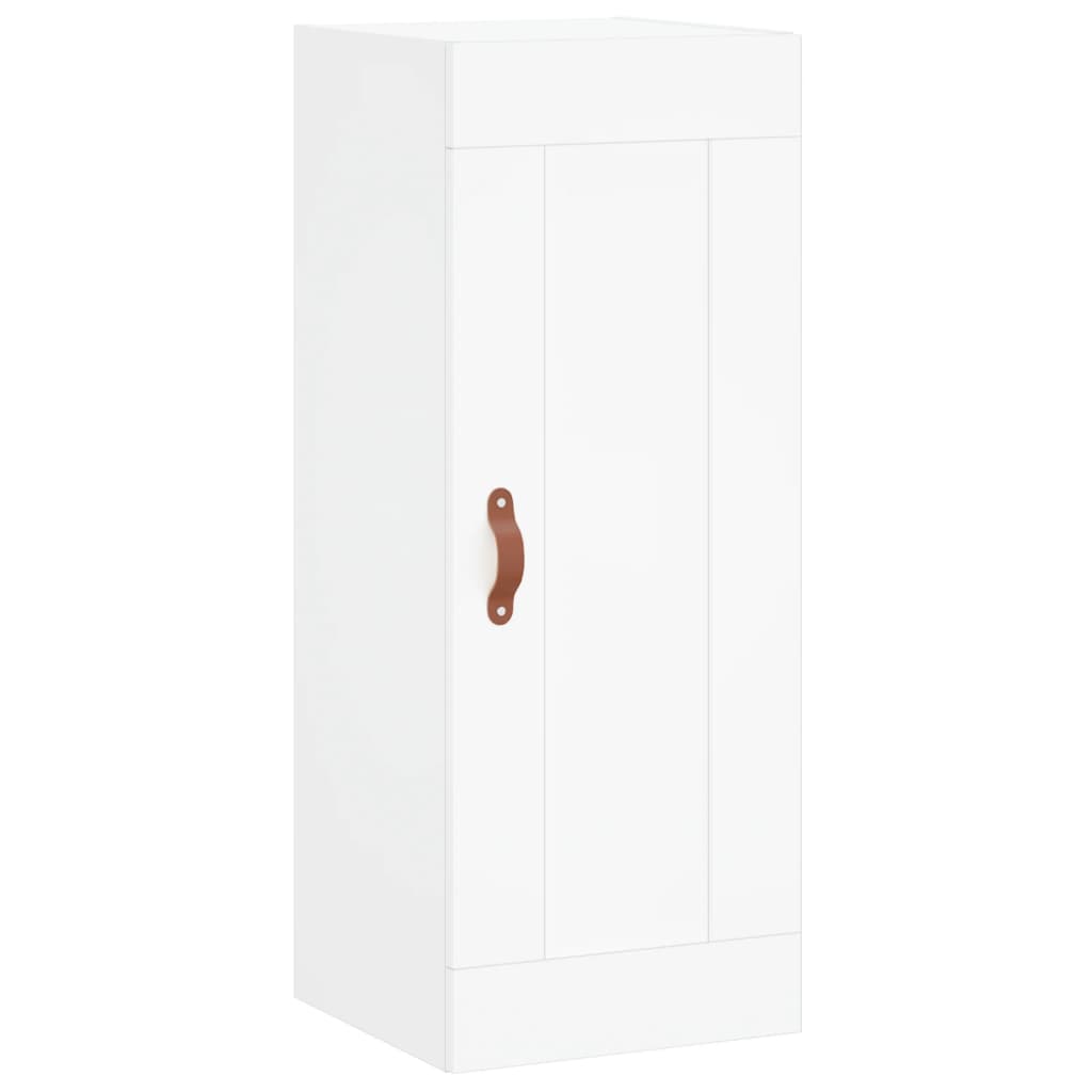 vidaXL Aparador alto madera contrachapada blanco 34,5x34x180 cm