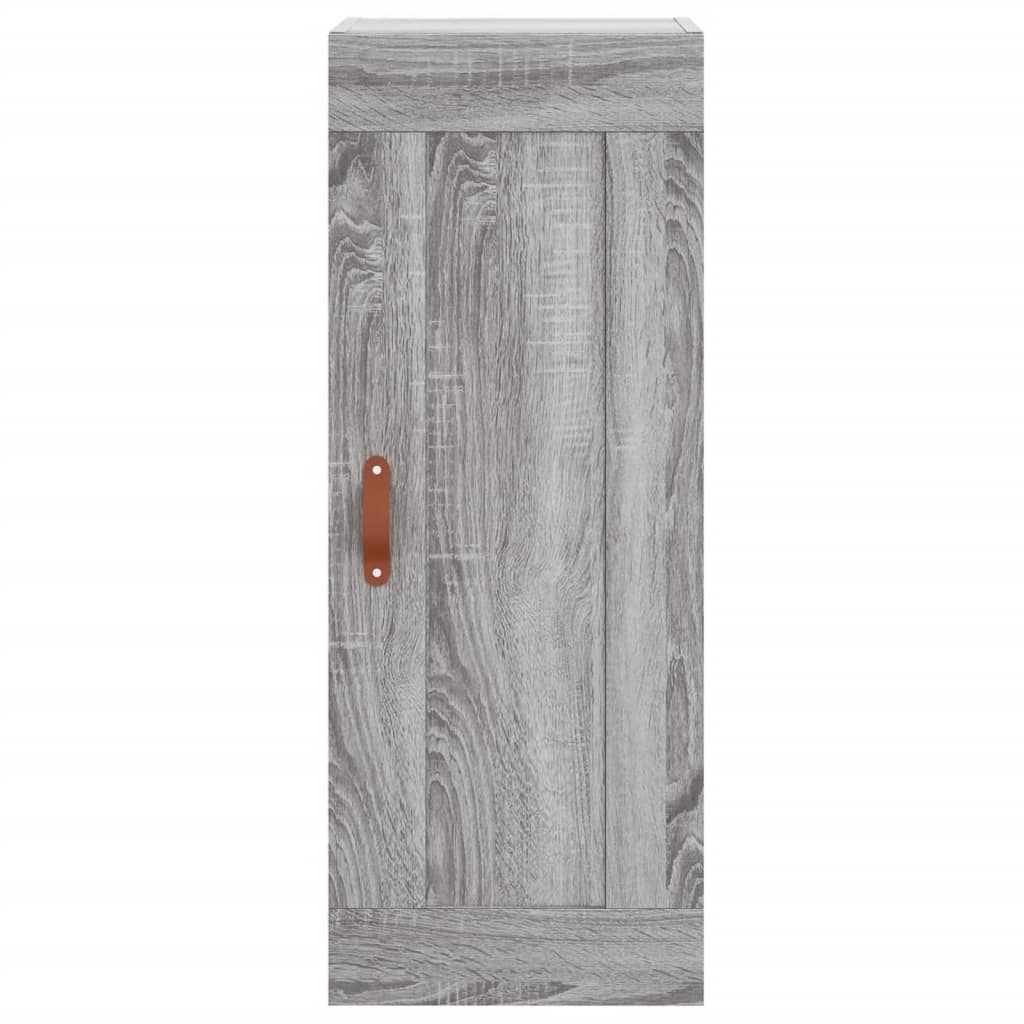 vidaXL Aparador alto madera contrachapada gris Sonoma 34,5x34x180 cm