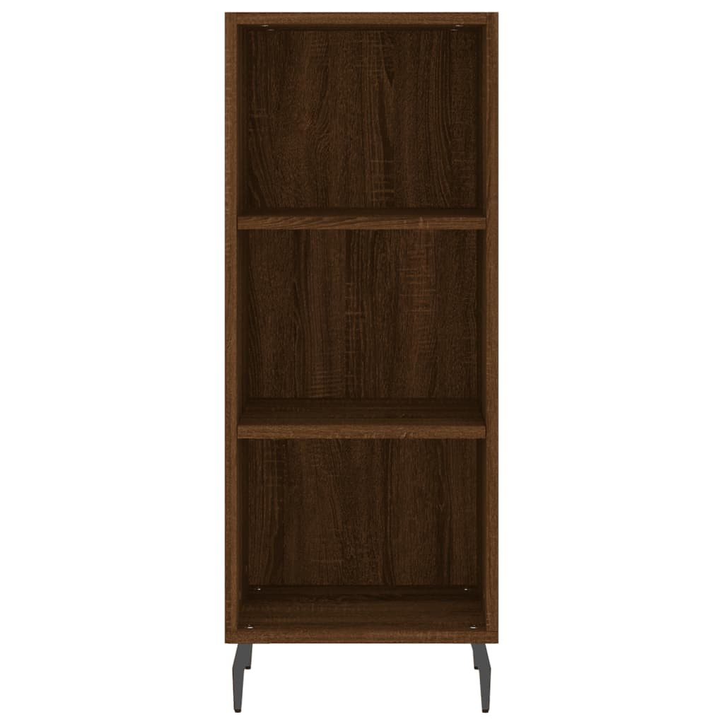 vidaXL Aparador alto madera contrachapada roble marrón 34,5x34x180 cm